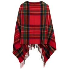 Lambswool Poncho - Stewart Royal Modern